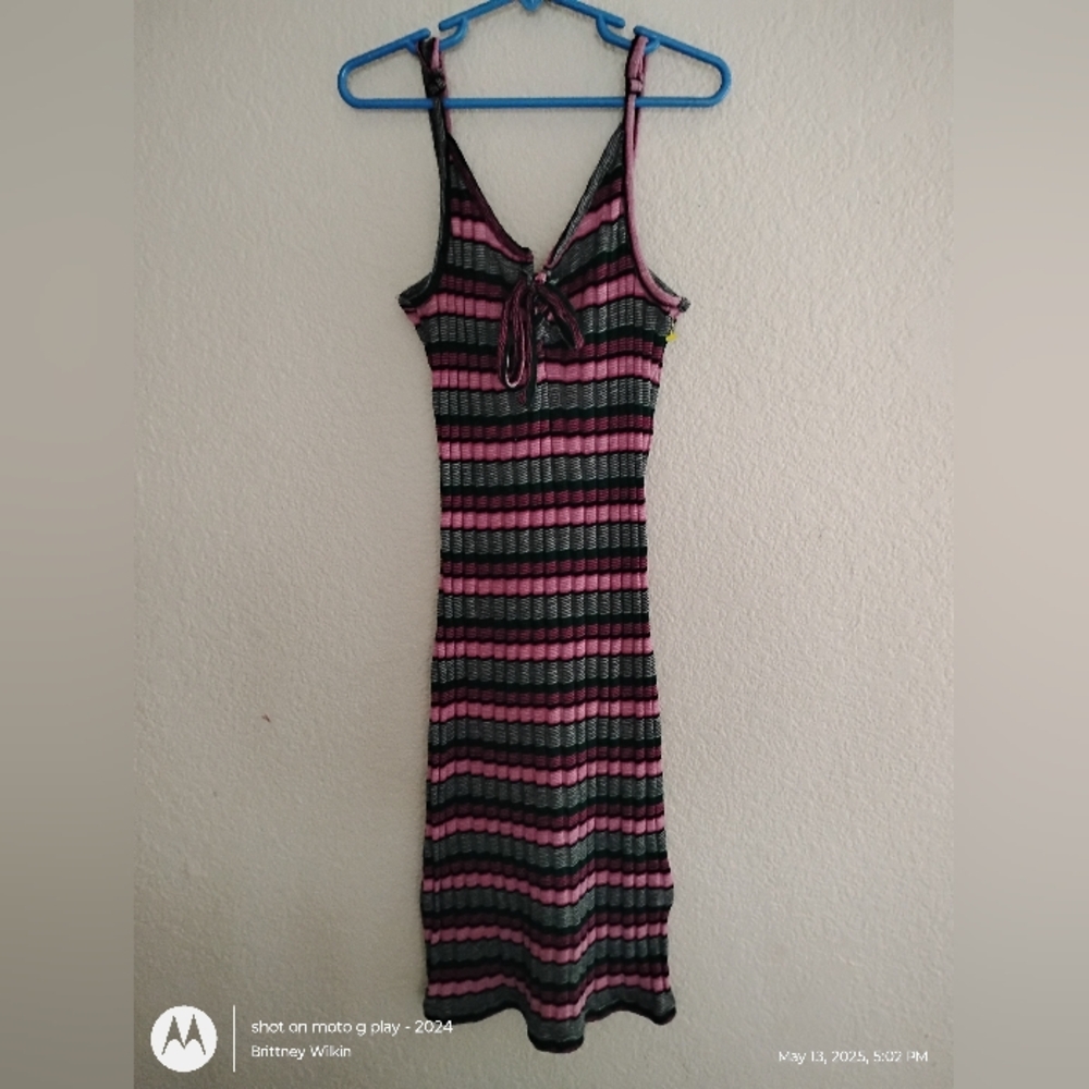 Striped Sleeveless Knit Dress